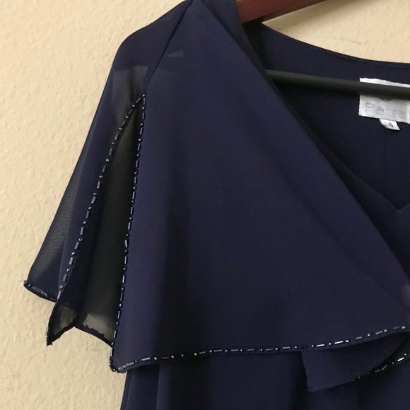 PATRA Beaded Navy Blue Midi Dress - Picture 3 of 7